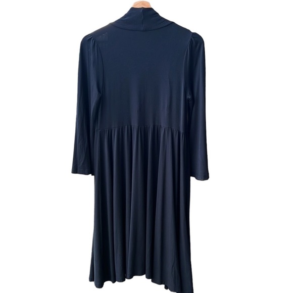 Green Dragon Black Soft Stretchy Long Line Bell-Sleeve Duster Cardigan Sz S - Picture 5 of 5